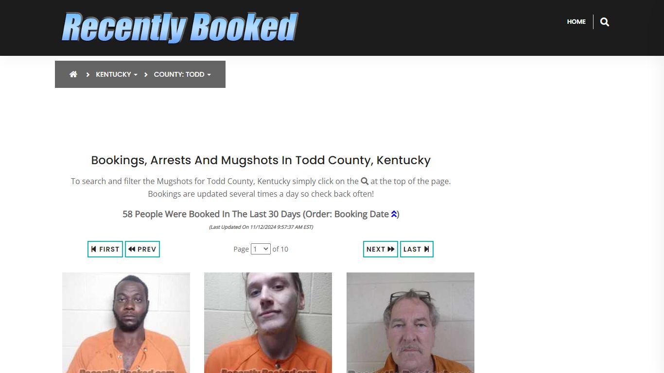 Bookings, Arrests and Mugshots in Todd County, Kentucky - Recently Booked